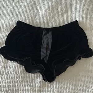 Victoria’s Secret Black Velvet Sleep Shorts